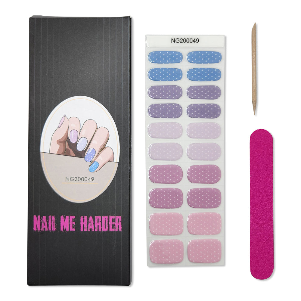 20PCS Semi-Cured Gel Nail Polish Strips - 049