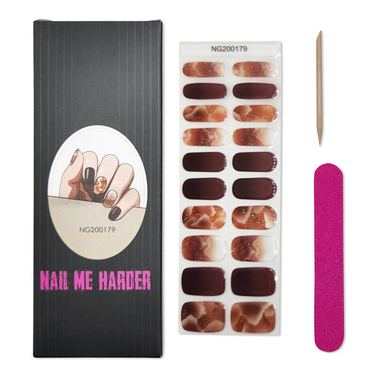 20PCS Semi-Cured Gel Nail Polish Strips - 179